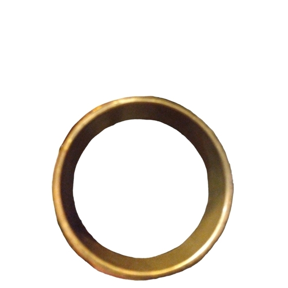 Vintage Lucite Green Fabric Inlay- Golden Glittery Design Bangle Bracelet Boho - Picture 3 of 4